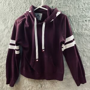 Reflex Love Women's M Medium Maroon Red Hooded Pullover Fleece Sweatshirt